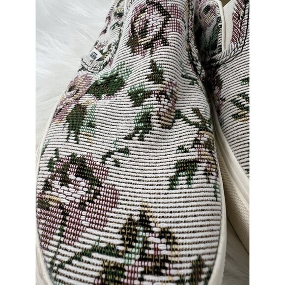 Vans Classic Slip On Floral Tapestry Sneaker Shoes Womens Size 8.5 New No Box - Picture 4 of 9